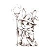 Rabbit Mage with Star Staff