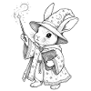 Rabbit Wizard in Starry Mantle