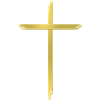 Golden Cross Brush Stroke