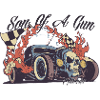Hot Rod Totenkopf Flammen