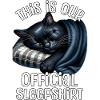 Schwarze Katze Schlafshirt