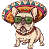 French Buldog Dog Sombrero