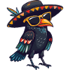 Raven Crow Comic Funny Sombrero