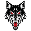 Alpha Wolf Maskottchen-Logo Sportkampfgeschenk