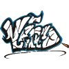 Graffiti Vetro Blue Border