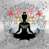 Mandala Butterfly Meditation Silhouette