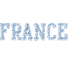 France Speckled Block Letters