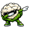 Dabbing Cauliflower Vegetables Vegan Design