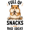 Cute hamster with nuts