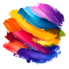 Rainbow Brush Stroke