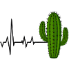 Heartbeat Cactus Design