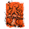 Octopus with Pipe on Mushroom