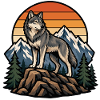 Majestic Wolf on Mountain Peak