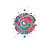 Neon Circle Swirl