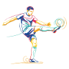 Soccer Game Field Tournament Player Graphic