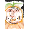Pumpkin Face Sketch Style Autumn