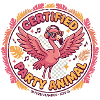 Party Flamingo DJ Badge