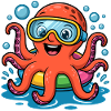 DiverOctopus Cheerful Squid