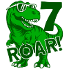 DINO 7 YEARS DINOSAUR 7TH BIRTHDAY