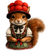 Black Forest Squirrel with Bollenhut