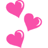 Three Pink Hearts Pattern