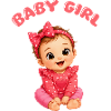 Graphique de cœur de petite fille
