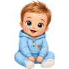 Bébé en sweat à capuche bleu
