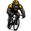 Gorilla Biker Cartoon