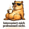 Sonnenbrillen-Meerkat mit Kaffee