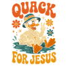 Quack für Jesus bunte Strandente
