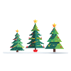 Christmas fir trio