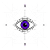 Eye in geometric star pattern