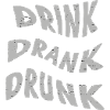 Drunk Drink Trio Distressed Text