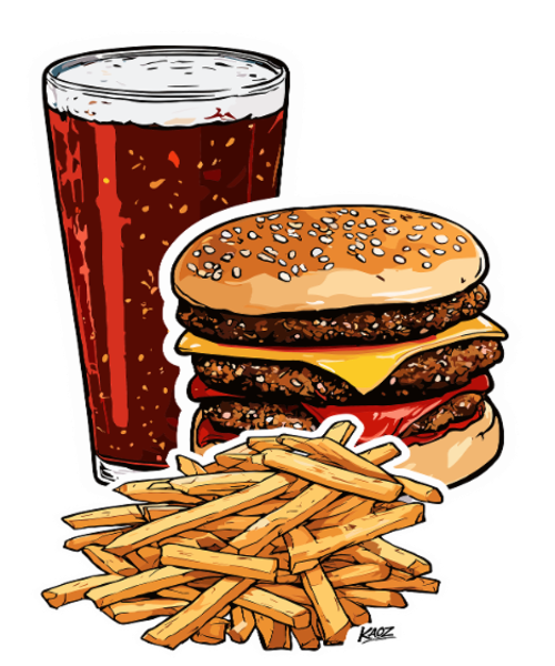 Burger Fries Cola-tarra