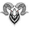 Widder-Wikinger-Maskottchen Logo Sport Bodybuilding