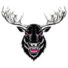 Elch-Rentier-Maskottchen-Logo Sportspiel