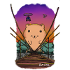 Hamster on suspension bridge