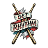 Get Rhythm Trommelsticks Tattoo