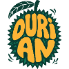 Durian fruit logo with spikes