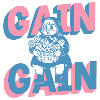 Gain Gain Gym-Mädchen Cartoon