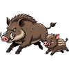 Wildschwein mit Frischling