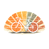 Sunburst Bicycle Retro Silhouette