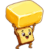 Brotheld hebt Butterblock