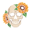 Skull Sunflower Skull Flowers Skeleton