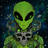 Cyber Alien Skull – Futuristic Sci-Fi Alien