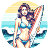 Surf Diva at Sunset