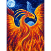 Flaming Phoenix in the Night