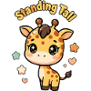 Cute Baby Giraffe - Standing Tall