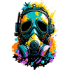 Neon-Spritzgasmaske