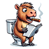 Capybara Toilet Newspaper